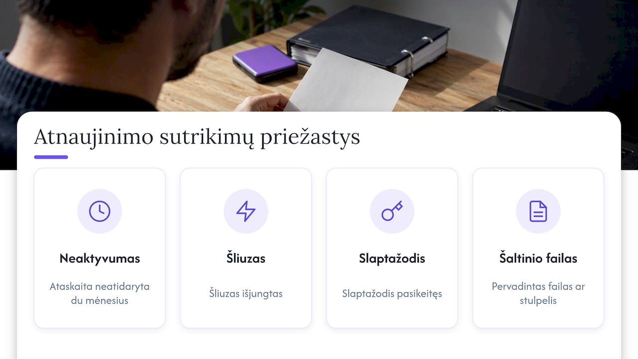 Kodėl ataskaita staiga nustojo atsinaujinti? — overview diagram