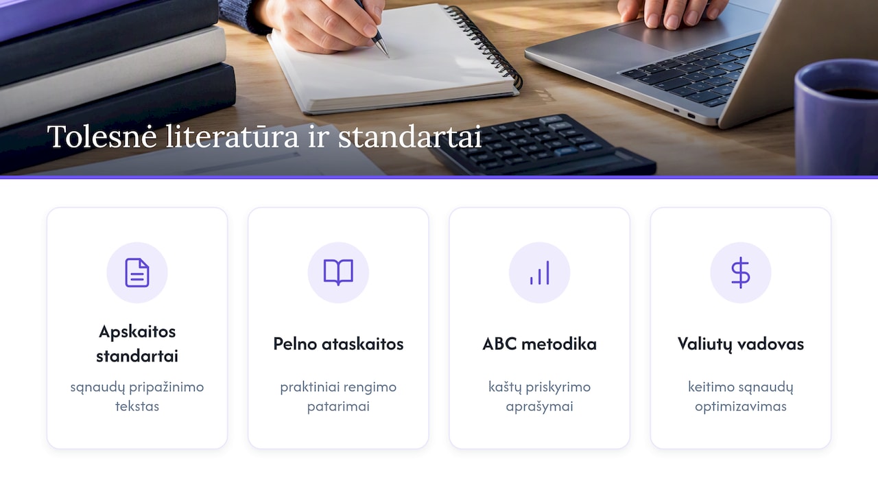 Patikimi standartai ir tolesnė literatūra — overview diagram