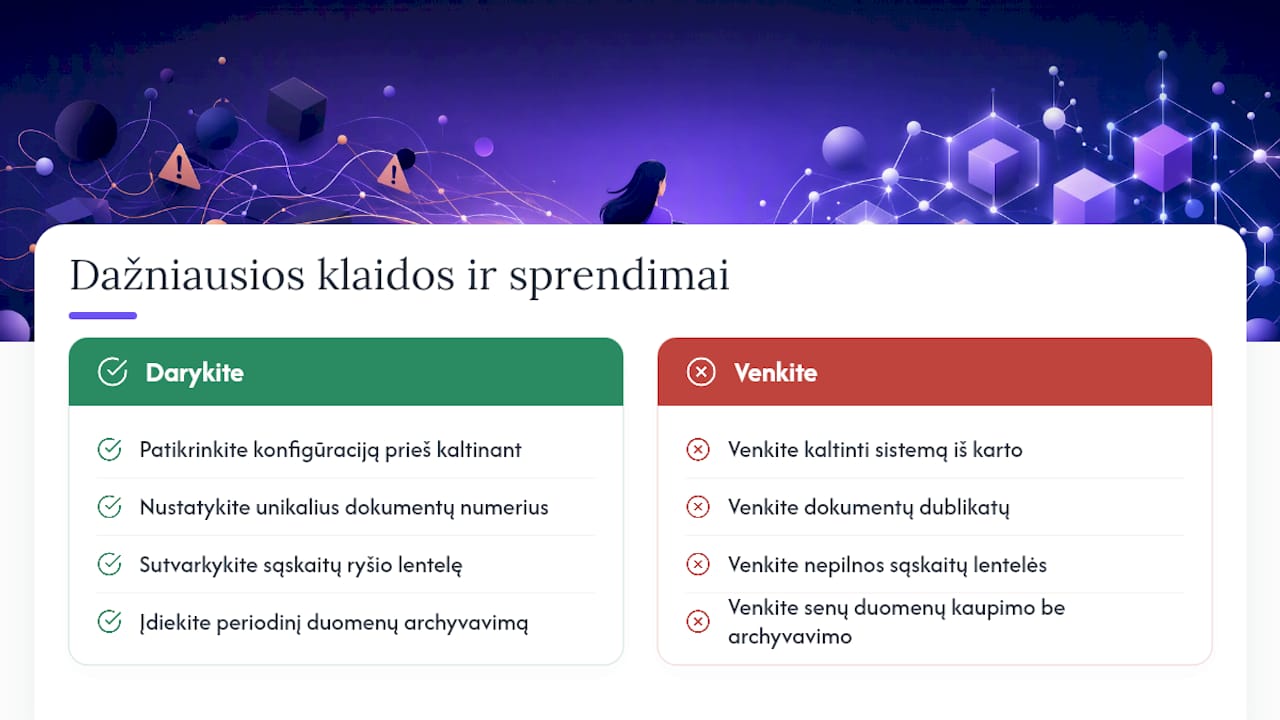 Dažniausios problemos ir jų sprendimo būdai naudojant Rivilė skolos modulį — overview diagram